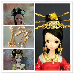 古装饰品服饰 ob娃娃古装首饰/六分娃娃头饰/心怡/Fr/obitsu/兵人