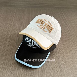 儿童速干鸭舌帽男女童户外休闲字母刺绣棒球帽薄款 遮阳太阳帽韩版