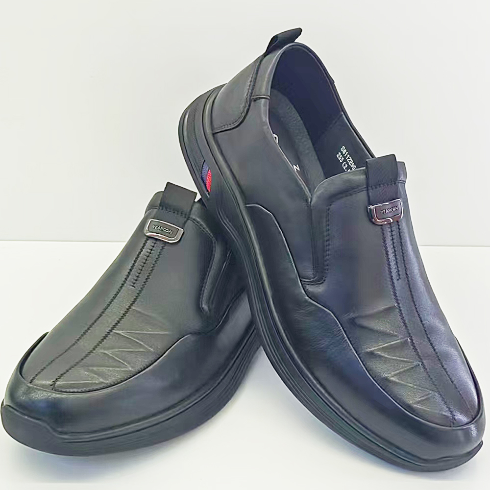 断码清仓新款一脚蹬休闲男皮鞋头层牛皮软底软面橡胶底耐磨男单鞋