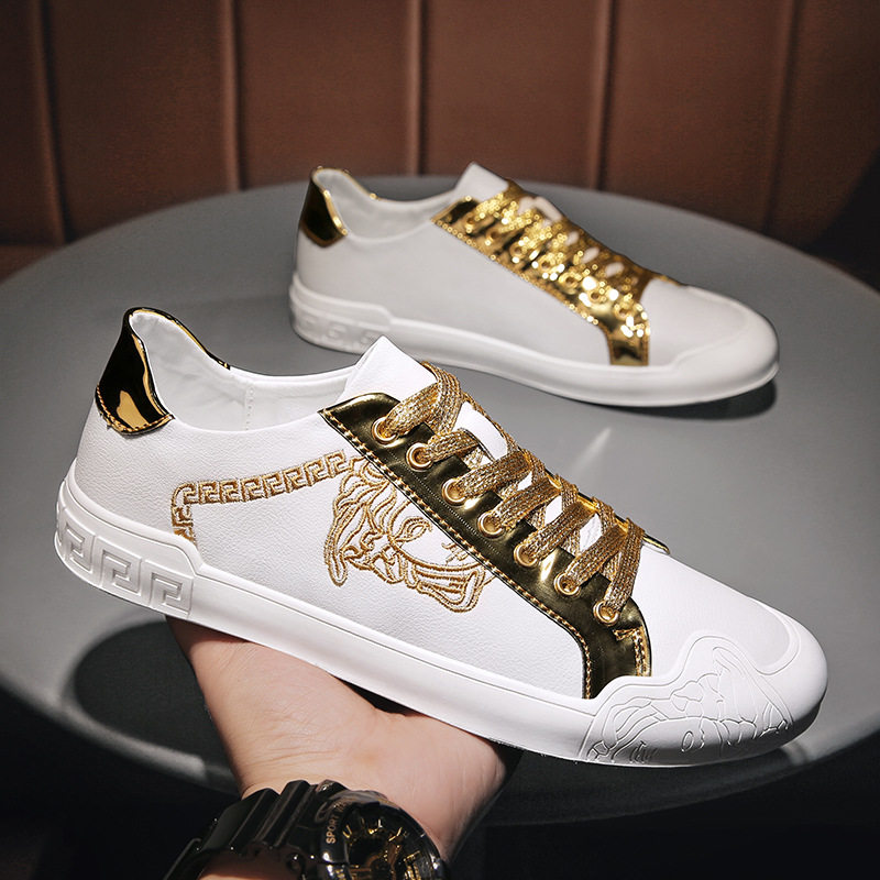 软皮男鞋四季软底皮鞋时尚真皮休闲板鞋男百搭个性鞋子春夏小白鞋