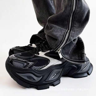 Carpe Diem小众原创黑武士老爹鞋男女款机甲风运动厚底异瞳猫眼鞋