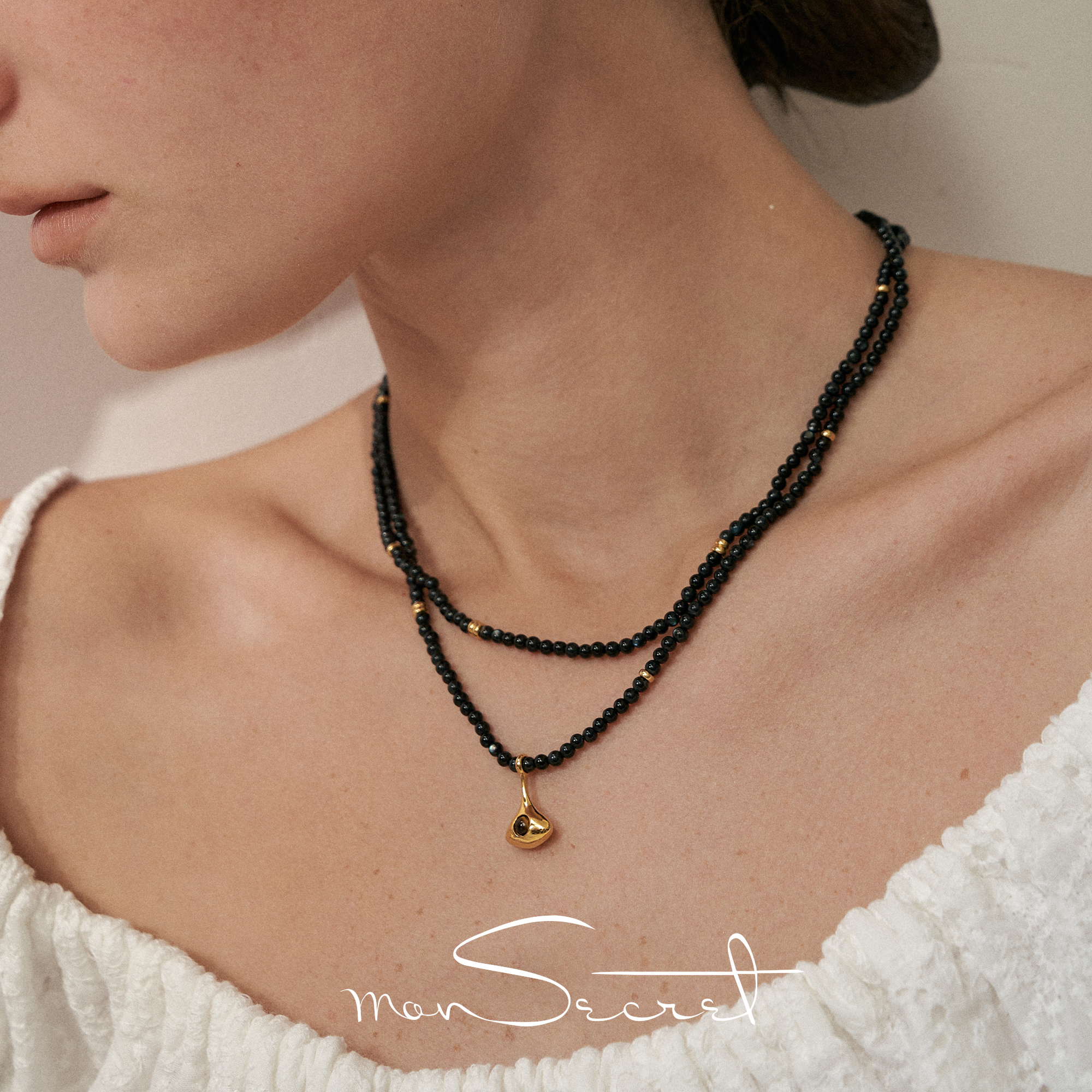 MONSECRET女双层心愿项链