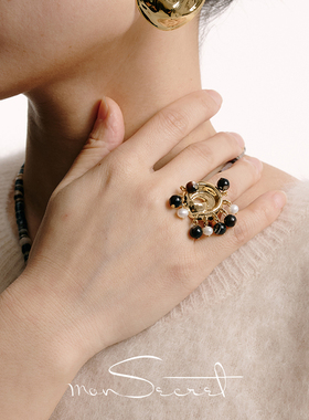 MONSECRET螺旋多吊坠戒指女