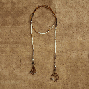 MONSECRET波西米亚流苏项链精致不规则串珠手工莫瑞风民族风女