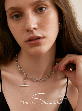 monSecret水纹项链女s925
