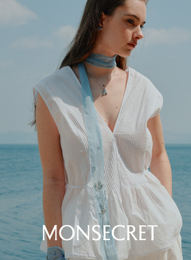 MONSECRET飞鸟钉珠飘带多用项链