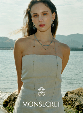 海边度假穿搭长款项链情人节礼物