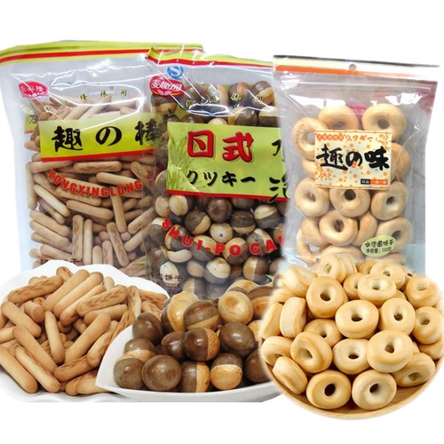 怀旧零食水泡饼干水泡圈饼泡牛奶