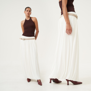 裙子 双层花苞松紧腰半身裙女秋冬显瘦中长款 OTHERSTORE 含苞待放