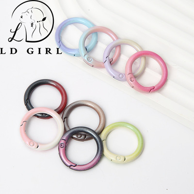 千汇挂喷渐变弹簧扣diy钥匙扣