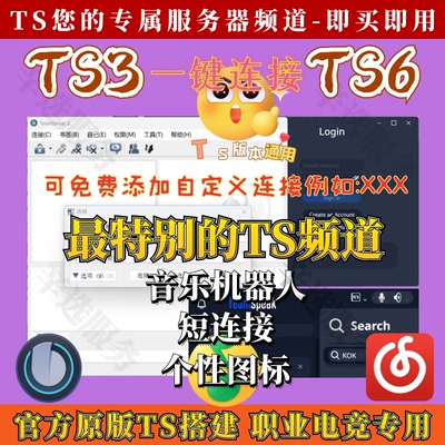 Teamspeak3搭建ts3频道连接TS6语音频道账号连接职业电竞官方全TS