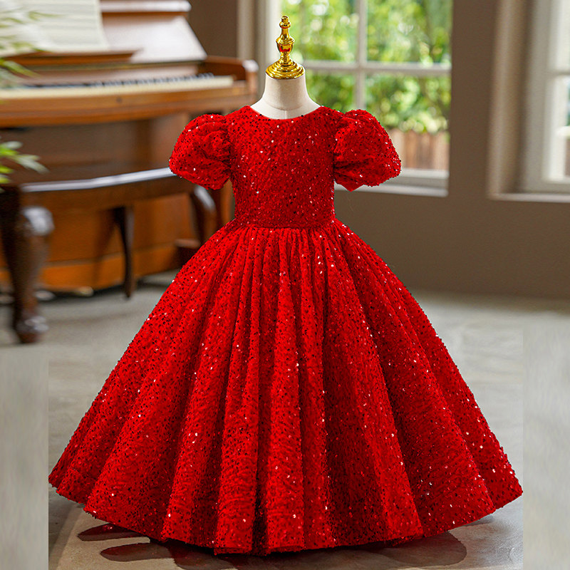 女童走秀公主裙2025新款气质亮片蓬蓬裙儿童生日演出婚礼花童礼服,童装/婴儿装/亲子装,儿童礼服,淘宝优惠券,粉丝福利购,淘宝优惠卷