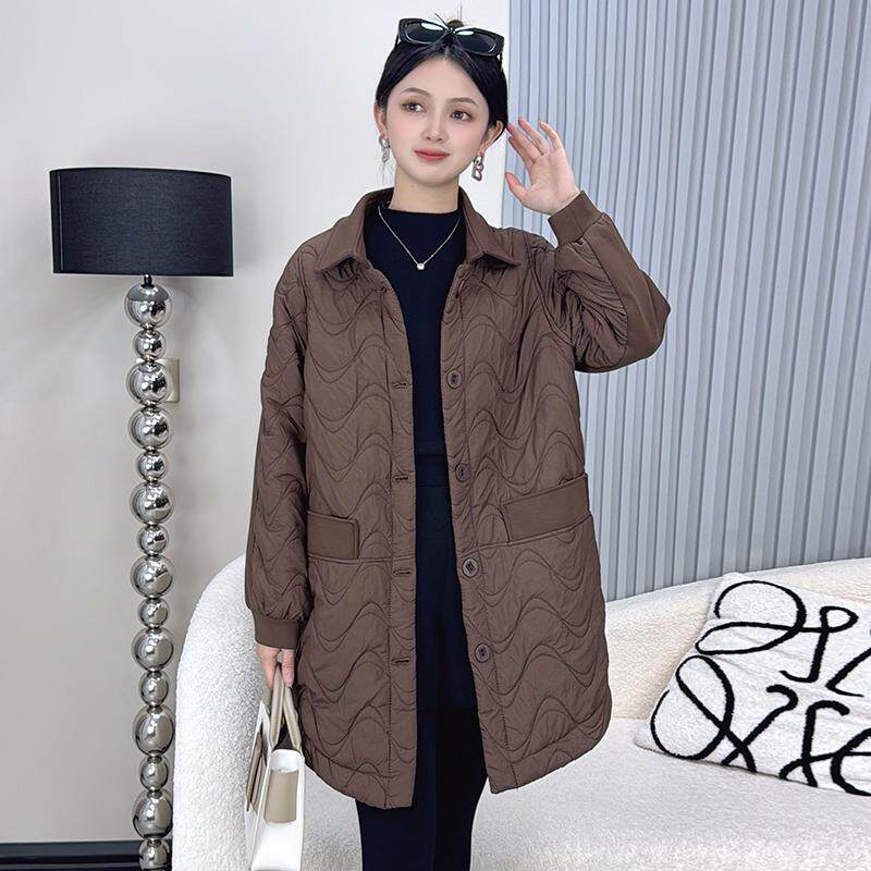 加厚中长款时尚2025新款保暖女士休闲贵夫人宽松百搭妈妈装棉袄