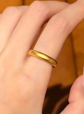 沙金仿真黄金不掉色情侣婚嫁对戒