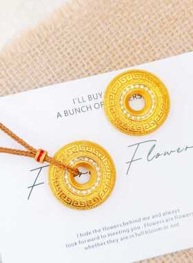 沙金拉丝点钻回纹罗盘毛衣链