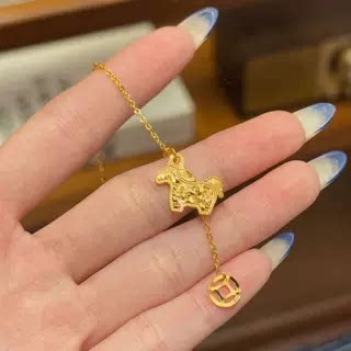 沙金碎冰冰马上有钱流苏铜钱吊坠项链女仿真黄金招财挂坠久不掉色