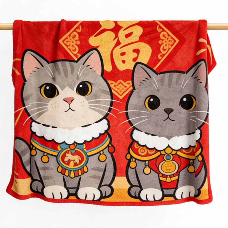 可爱宠物毯子毛毯沙发盖毯冬季加厚羊羔绒可来图定制办公室午休毯