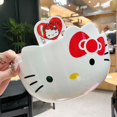 kt猫篮子果盘双层沥水家用厨房多功能塑料圆形洗菜篮水果篮高颜值