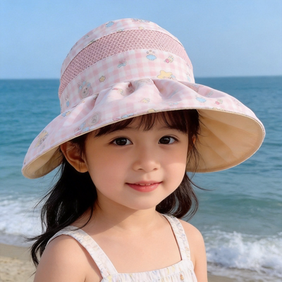 儿童夏季防晒帽宝宝遮阳帽子