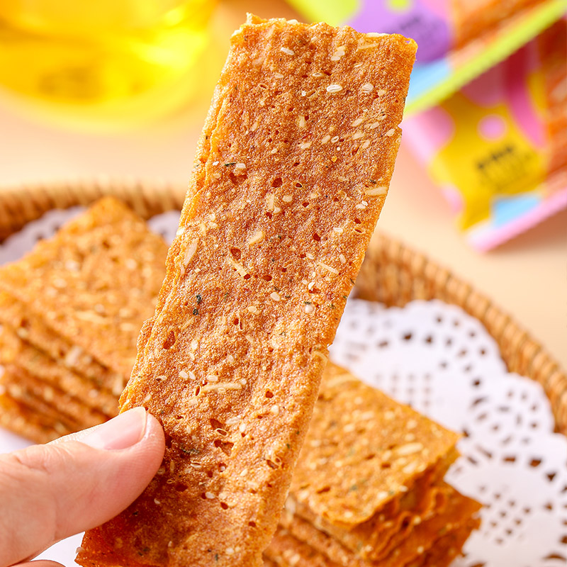 闽之未果仁脆肉纸散称520g台湾风味猪肉纸脆片肉干零食独立小包装