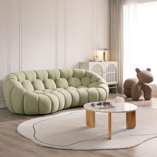 弧形客厅异形沙发布艺设计师