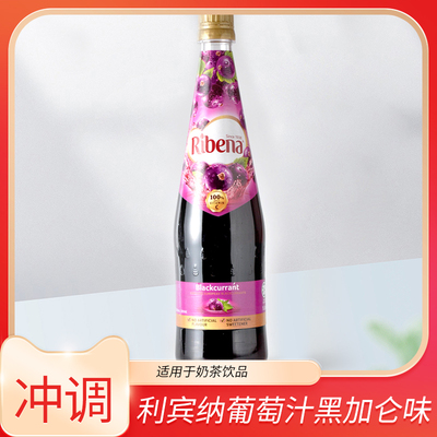 利宾纳黑加仑味汁850ml马来西亚进口葡萄汁果汁浓浆调酒商用