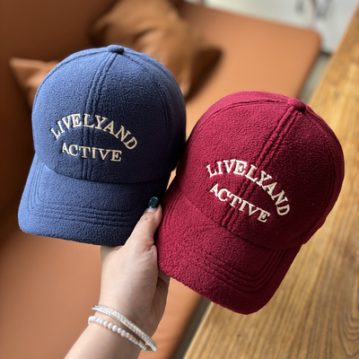 儿童帽子秋冬款厚实保暖摇粒绒鸭舌帽男大童女童帽子帅气棒球帽