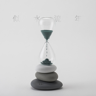 马鹿石间沙漏磁力创意摆件解压办公室桌面高级情人节礼物生日男生
