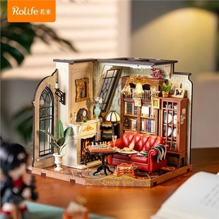 凯瑟琳的复古客厅新品rolife木质小屋diy拼装玩具礼物女