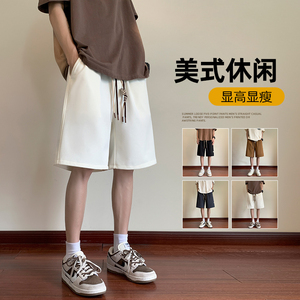 菠萝格宽松五分短裤男大码男士直筒运动裤A266-TYKZ714-P35控55图片