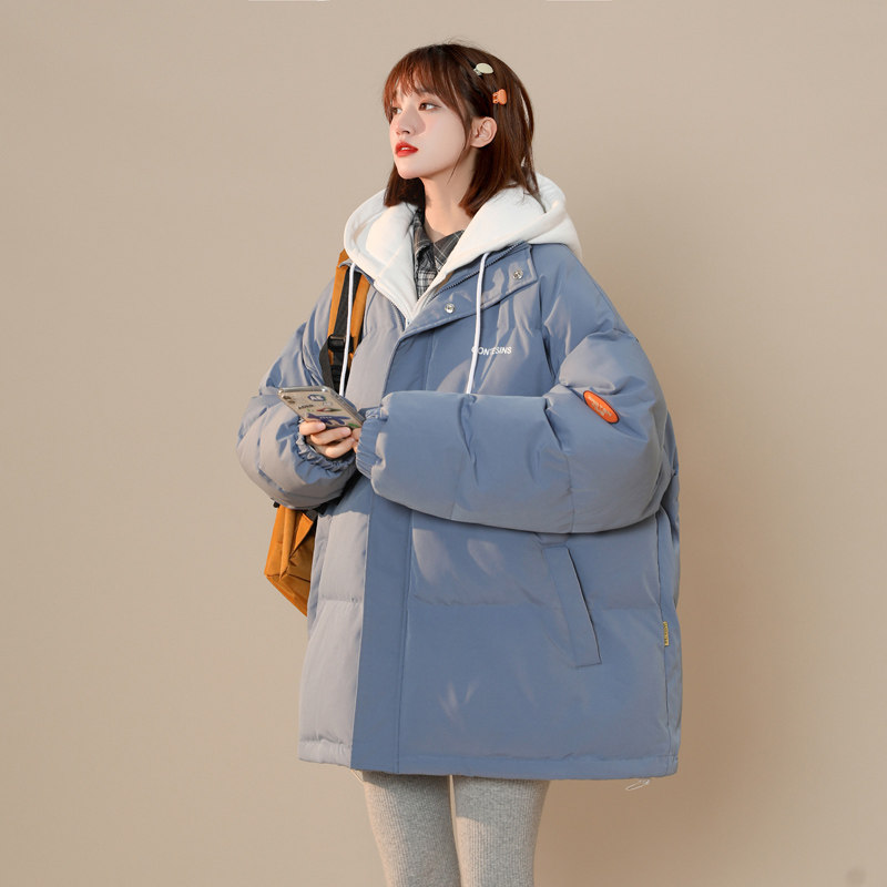 中性风 大货10万+男女中性棉服外套假两件连帽棉衣A266-WT08-P65图片