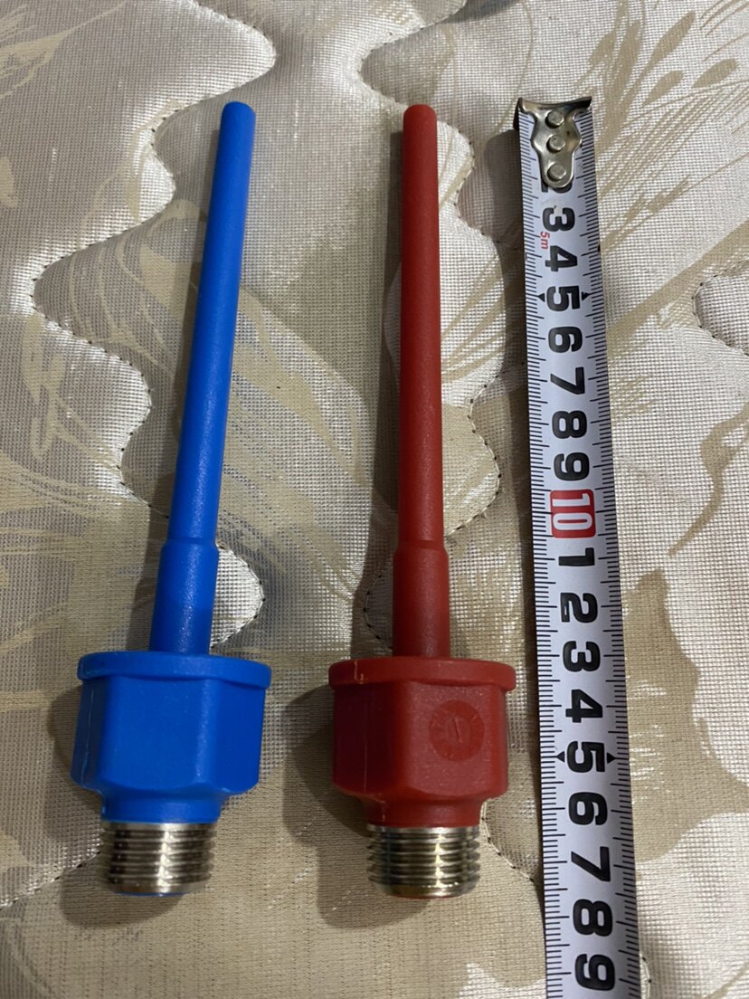 小厨宝电热水器红蓝色塑料进出水管防电墙冷热绝缘配件长17厘米