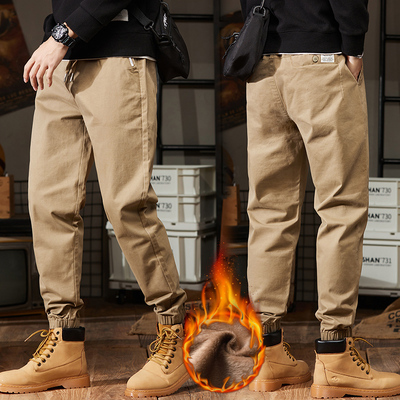 纯棉工装休闲裤男士秋冬新款