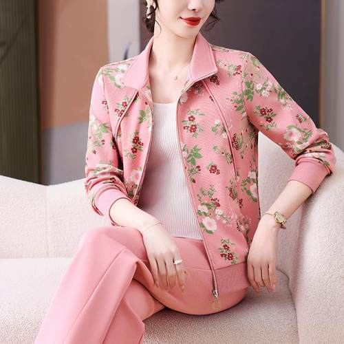 中老年女装春秋休闲两件套