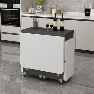 家用折叠餐桌可移动伸缩桌椅组合小户型多功能超薄省空间吃饭桌子