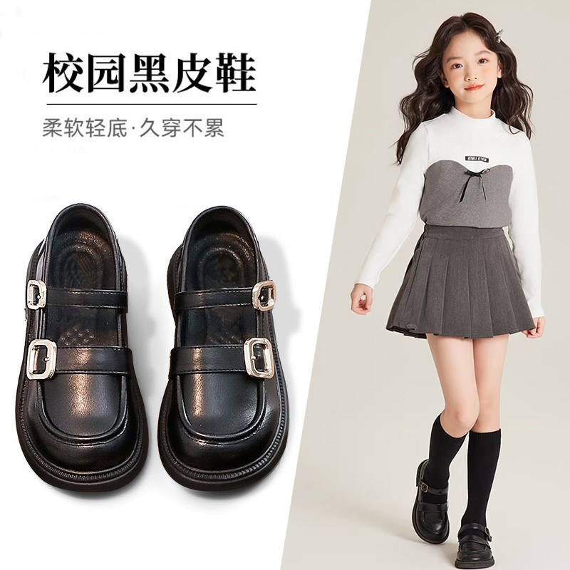 女童公主小皮鞋软底英伦春季单鞋图片