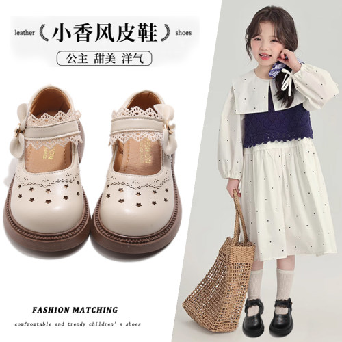 女童公主鞋软底时尚春季皮鞋
