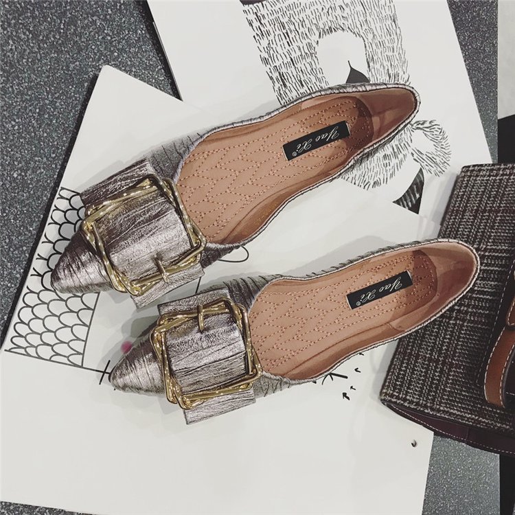 尖头鞋子时尚春季单鞋女鞋2018新款休闲女士