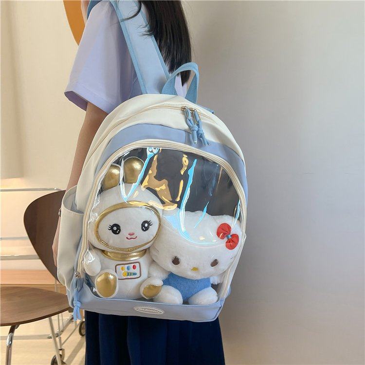 痛包双肩包娃包女 日系ins透明PVC吧唧徽章背包可爱软妹学生书包,箱包皮具/热销女包/男包,痛包,淘宝优惠券,粉丝福利购,淘宝优惠卷