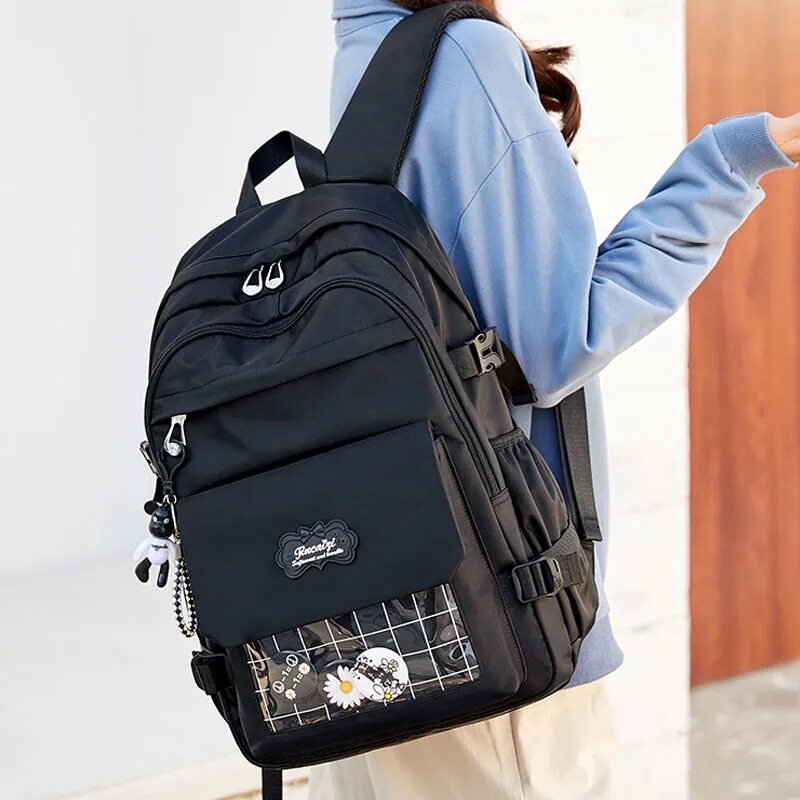 法国MK&amp;ZAREA尼龙耐用初高中生书包大容量防泼水双肩包大学生背包