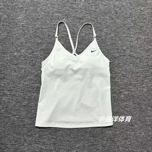 NIKE耐克内衣式运动背心女子轻薄速干透气健身带胸垫健身服DX0031