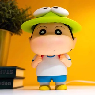 蜡笔小新手办青蛙小新摆件玩偶客厅创意公仔卡通可爱桌面摆件礼物