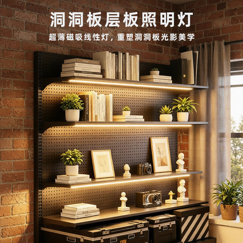 12V超薄强力磁吸LED洞洞板灯带条