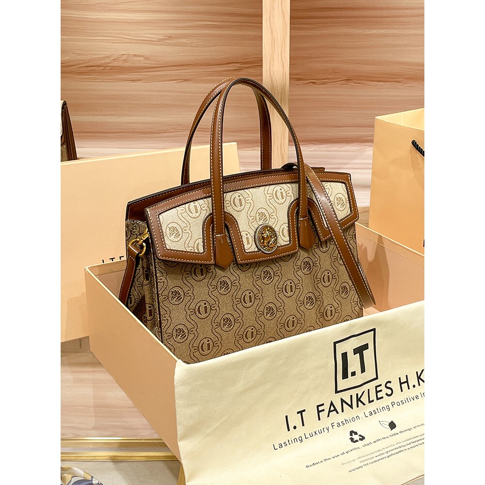 CITEX LV官方旗舰店香港代购真皮手提包包女新款2025新款百搭大容