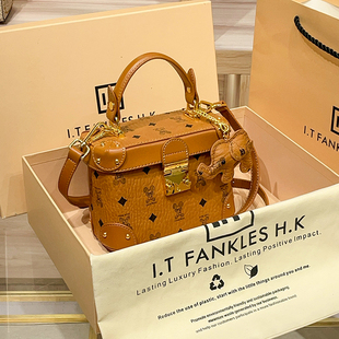 CITEX LV官方旗舰店香港真皮水桶包包女2025新款春夏高级感老花盒