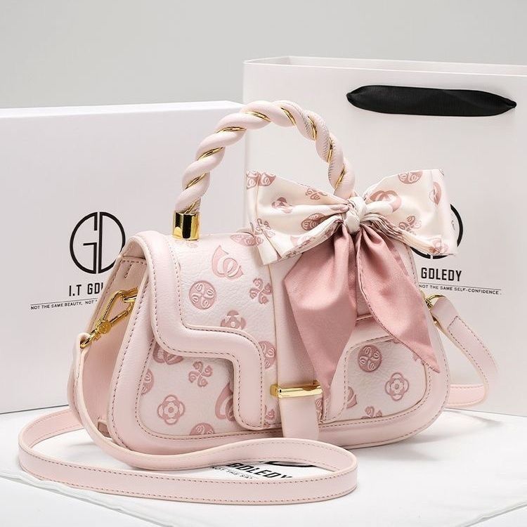 CITEX LV官方旗舰店香港IT轻奢品牌高级2024包包压花粉色小众新款