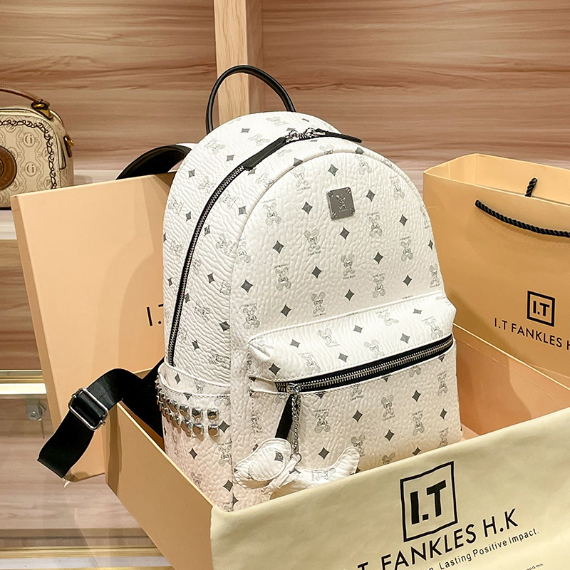 CITEX LV官方旗舰店香港真皮双肩包包女2025新款时尚春夏设计感小