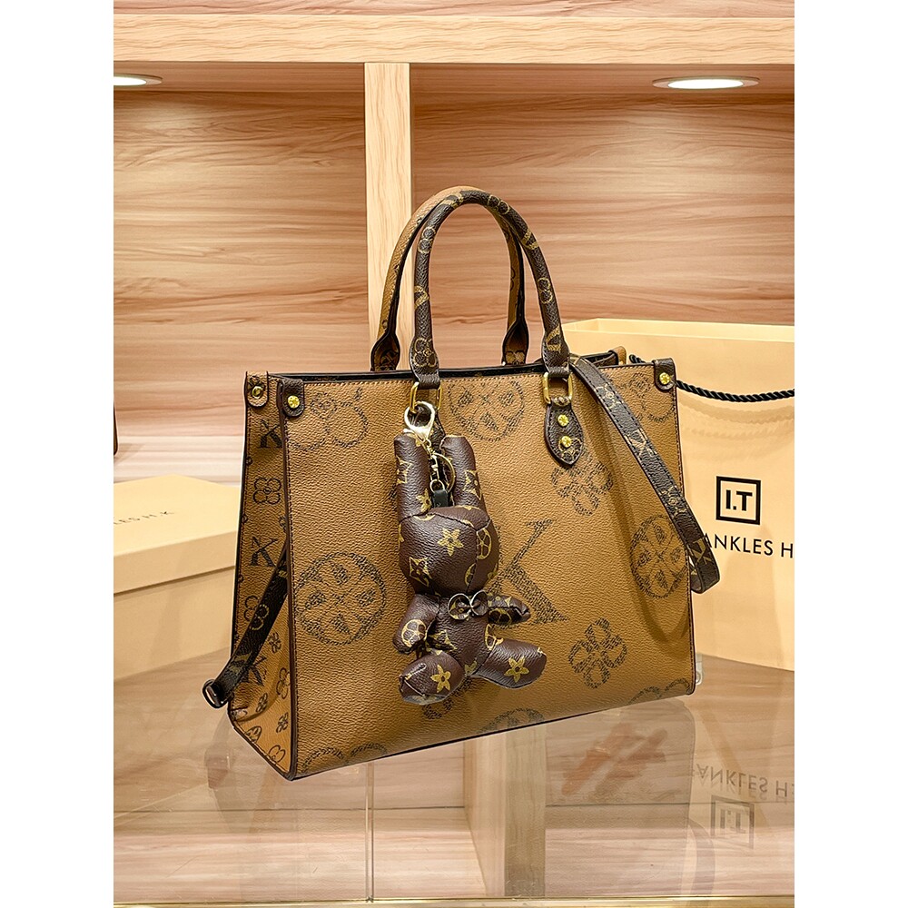 CITEX LV官方旗舰店香港代购真皮女包2025新款大容量手提托特包时