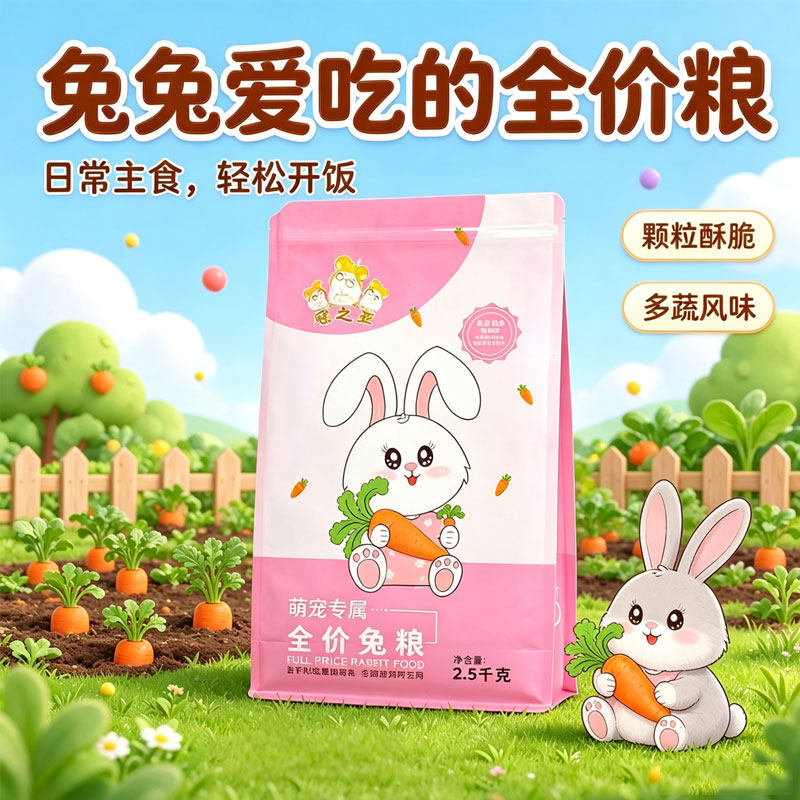 冠之亚营养兔粮混合草料磨牙棒