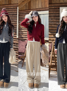 Fleurs des champs 拉链针织衫/休闲裤